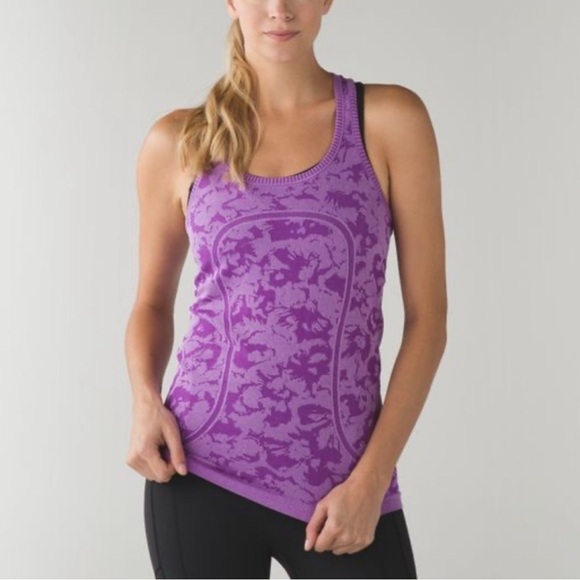 Lululemon Swiftly Tech Racerback Heathered Tender Violet Sz 6 - Picture 1 of 8